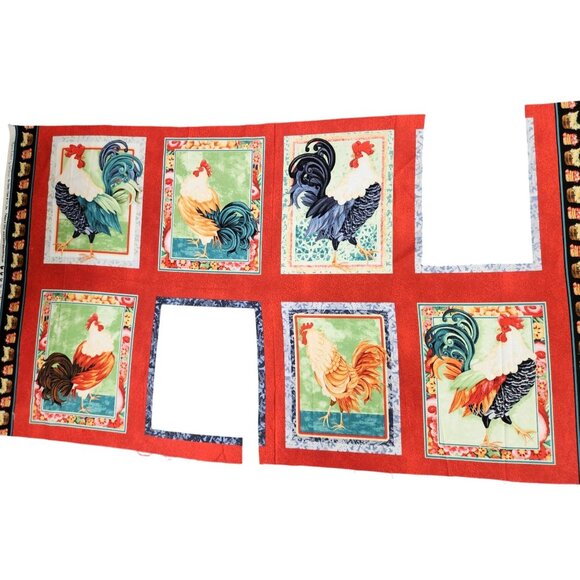 Rooster Fabric Panel By Henry Glass & Co. For Quilts & Crafts 44" x 25" Panel - Picture 1 of 16